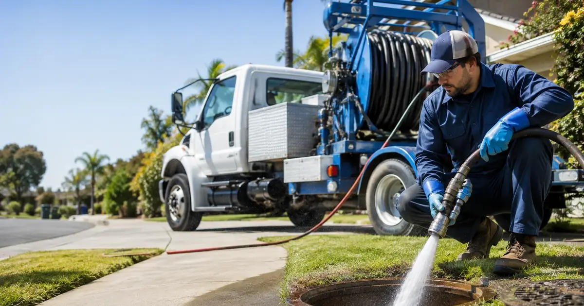 Hydro jet sewer cleaning Lytle Creek