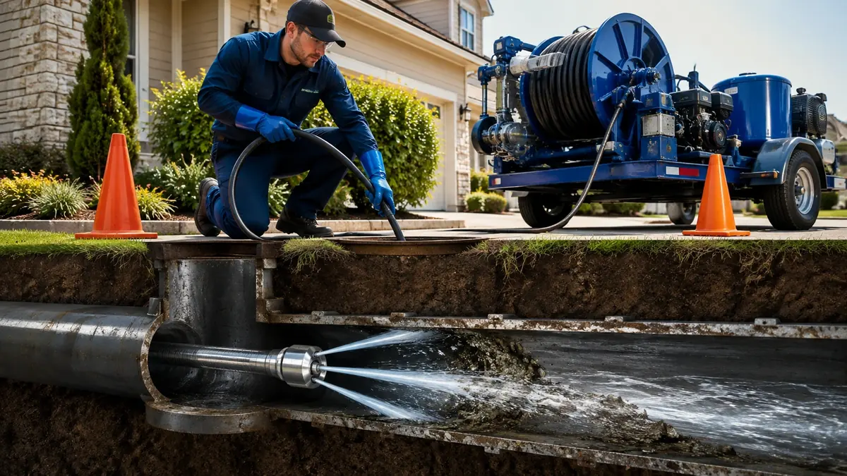 Main Sewer Line Hydro Jet Cleaning in Lytle Creek