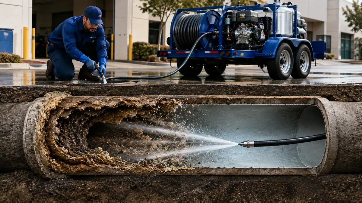 Sewer Pipe Descaling in Lytle Creek