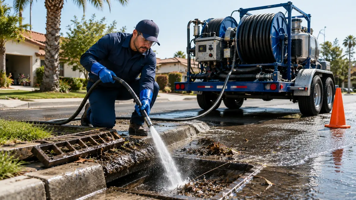 Storm Drain Hydro Jet Cleaning in Lytle Creek