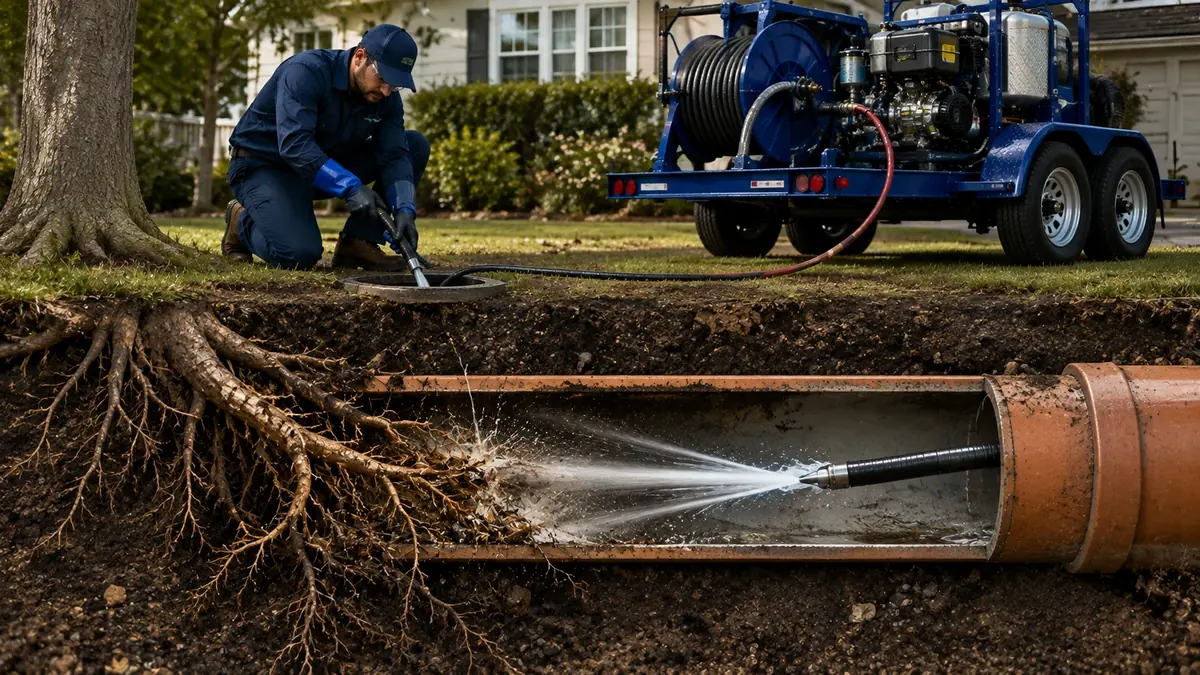 Tree Root Removal with Hydro Jetting in Lytle Creek